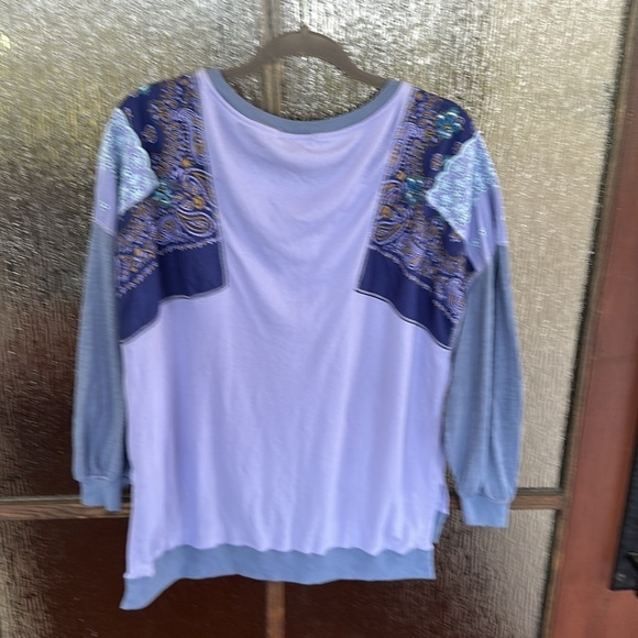 People We The Feelin It Tee Cornflower Combo Size small oversized Purple. - Picture 9 of 9
